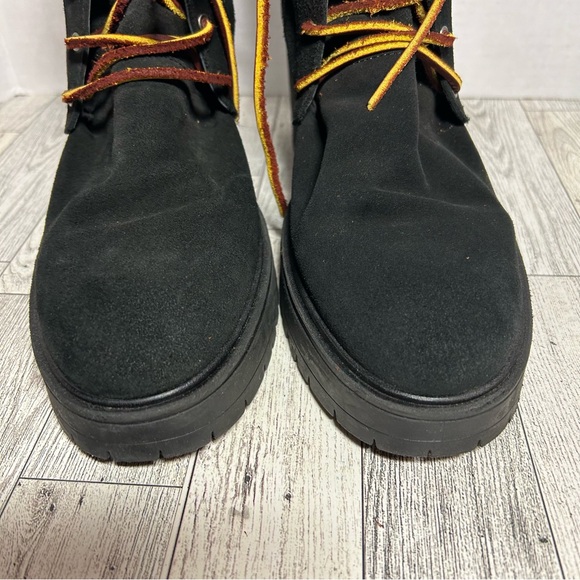 Free People black suede chunky boots. Lace up size 40 - Picture 2 of 11